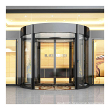 2 wing double door leaf sliding glass automatic revolving door for shopping mall